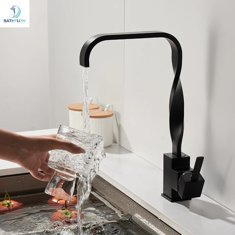 Basin Mixer Tap - Złota bateria umywalkowa do łazienki i