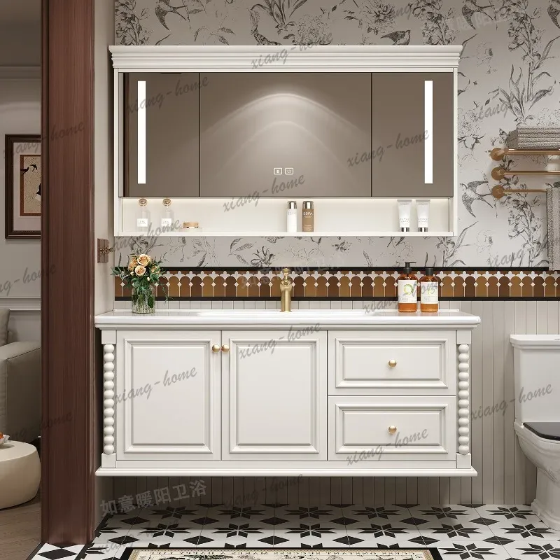 Drewniana mała szafka łazienko – Home Bathroom Vanity Combo recenzja i cena