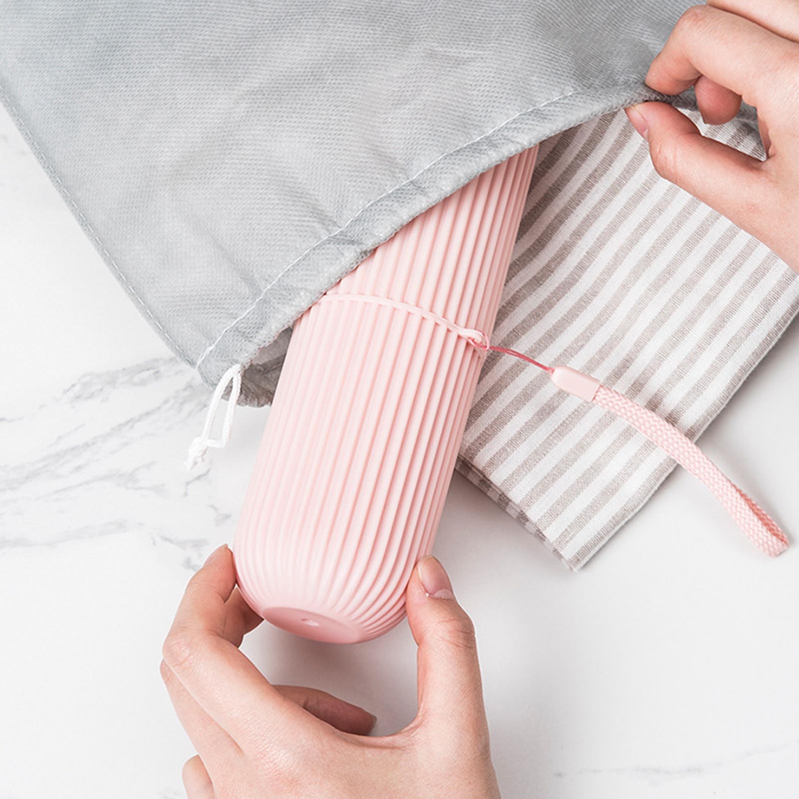 Różowy Pusty Podróżny Przenośn – Home Edit Bathroom Storage recenzja i cena