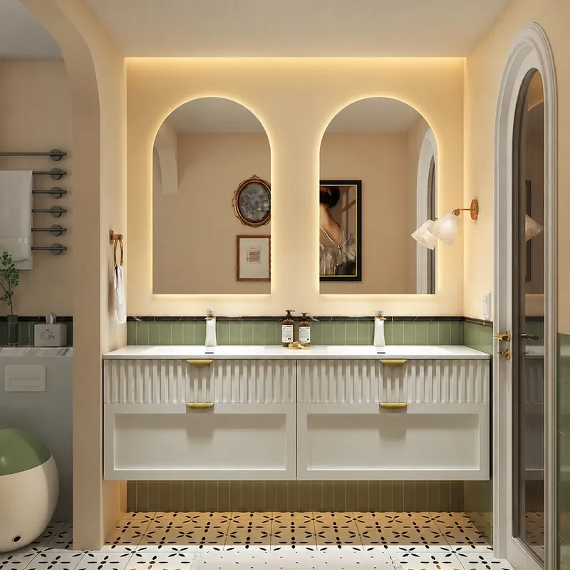 Szafka łazienkowa w kremowym s – Home Bathroom Vanity Combo recenzja i cena
